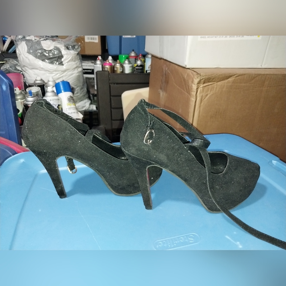 Black Suede heels